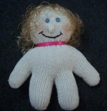 how to make a doll; knit glove